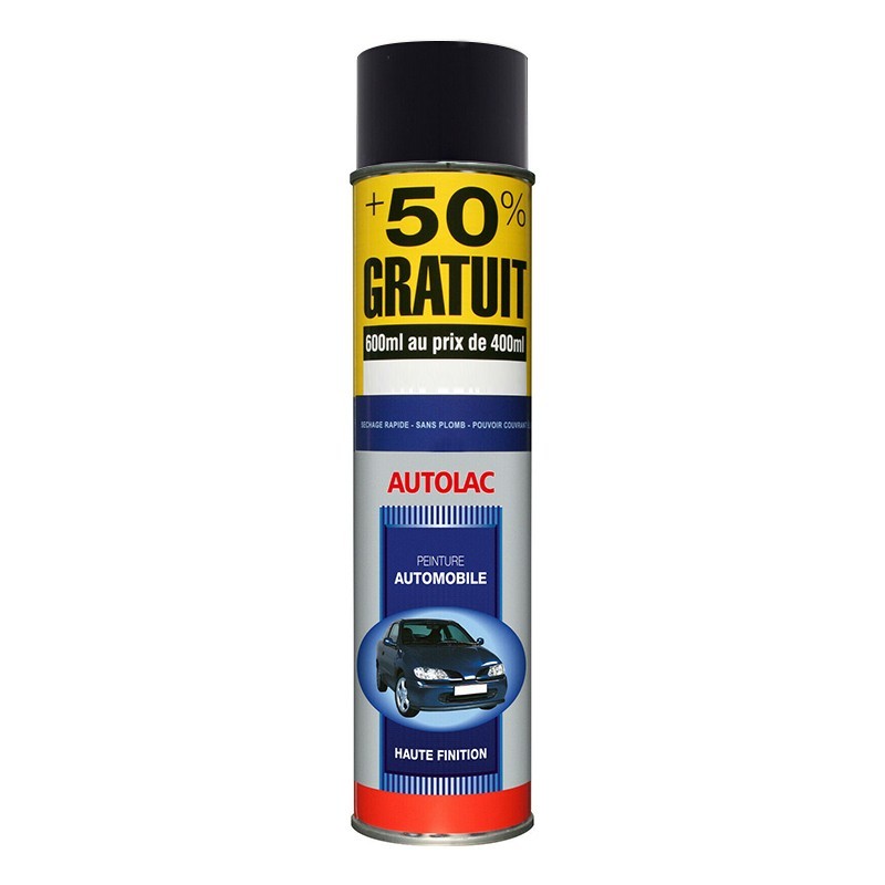 Aérosol noir brillant Autolac 400ml +600 ml offert 973102